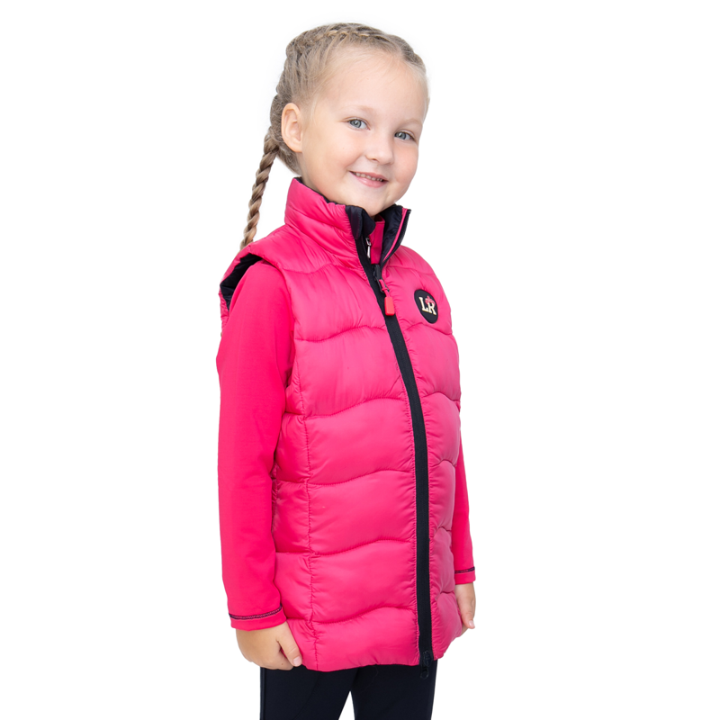 Little Rider Analise Reversible Padded Gilet- Navy/Pink-2
